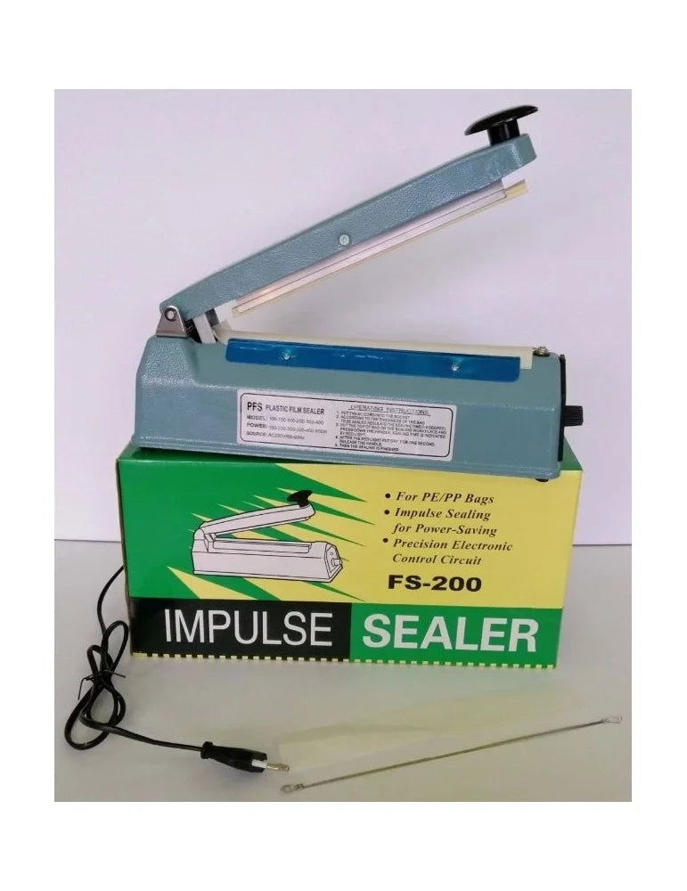Egonex 20cm Metal Gövde Poşet Ağzı Yapıştırma Kapatma Makinası Fs-200