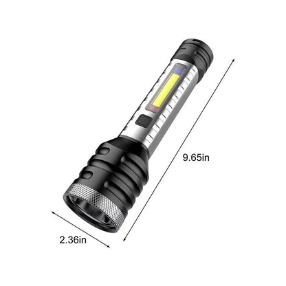 Egonex 5w Cob Ve Led Şarj Edilebilir El Feneri - Siyah