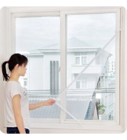 Egonex 75 X 125 Cm + 4 Mt Cırt Bant Kesilebilir Hazır Pencere Tül Sineklik Pratik Tak Çıkar