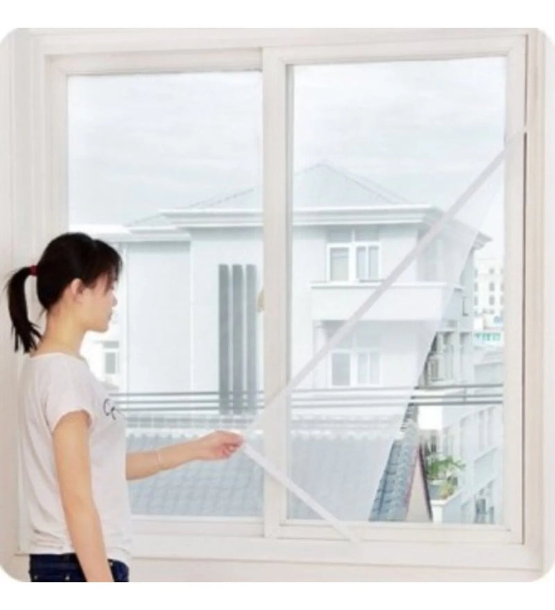 Egonex 75 X 125 Cm + 4 Mt Cırt Bant Kesilebilir Hazır Pencere Tül Sineklik Pratik Tak Çıkar