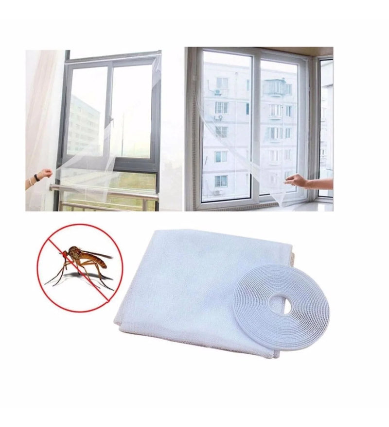 Egonex 75 X 125 Cm + 4 Mt Cırt Bant Kesilebilir Hazır Pencere Tül Sineklik Pratik Tak Çıkar