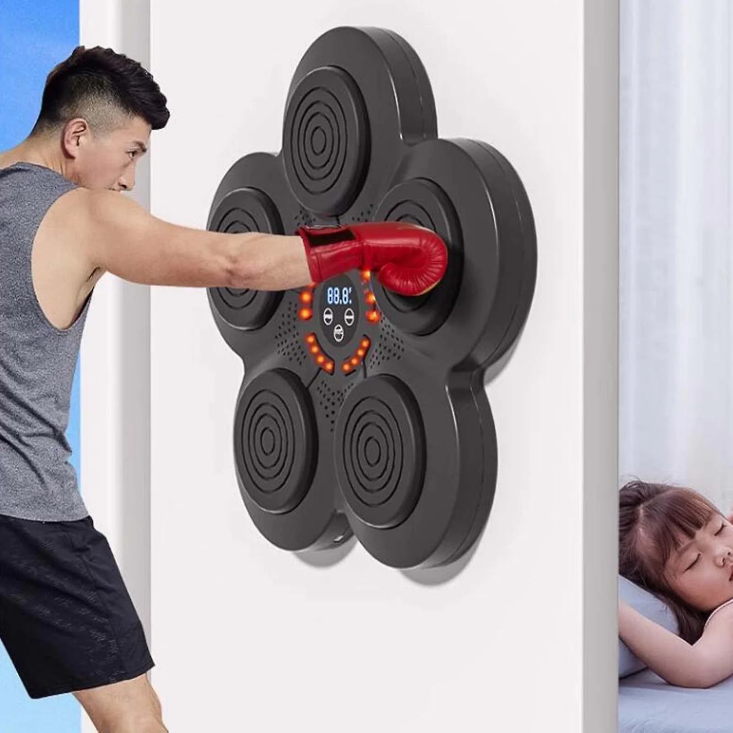 Egonex Müzikli Duvar Boks Padi Müzikli Boks