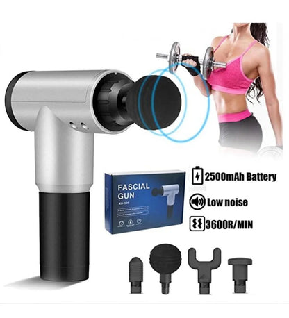 Fascial Gun Rh-320 6 Kademe Hız Ayarlı, 4 Parça Başlıklı, Usb Şarjlı, Masaj Tabanca Aleti