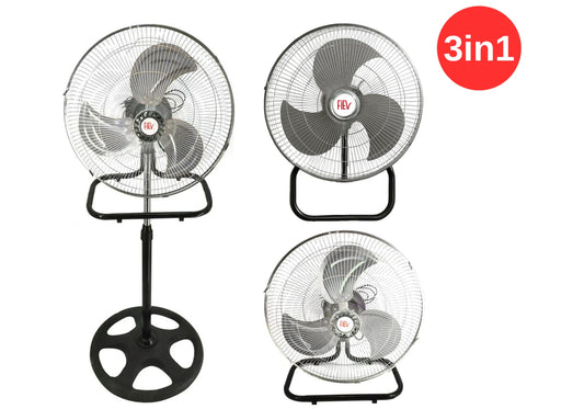 Fiev Fsv18 (18") 45 Cm 130 W 230 V Monofaze 3in1 Ayaklı-duvar-masa Tipi Vantilatör