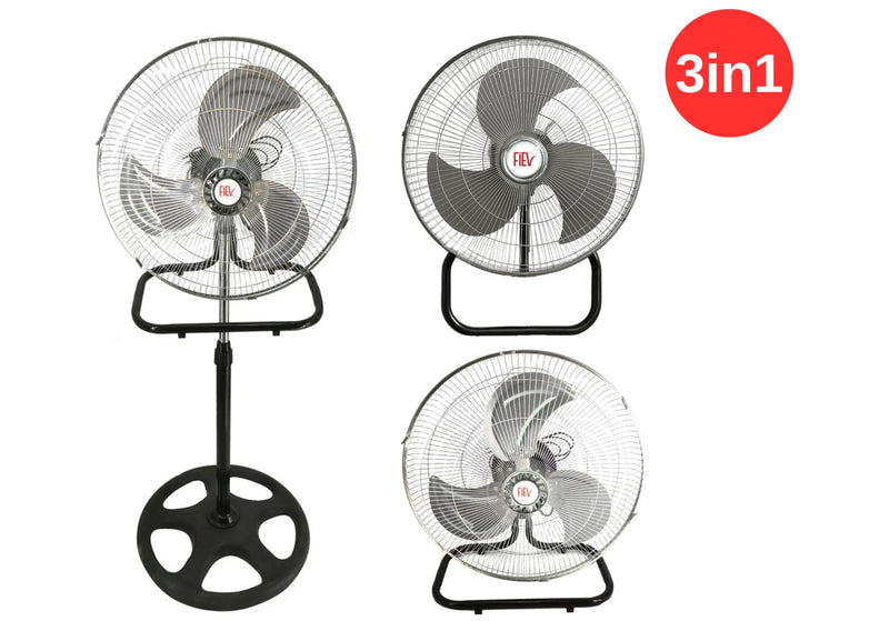 Fiev Fsv18 (18") 45 Cm 130 W 230 V Monofaze 3in1 Ayaklı-duvar-masa Tipi Vantilatör
