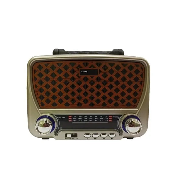 Gold Htc Ghtc-4010 Nostaljik Radyo Hoparlör Bluetooth Usb Tf Hafıza Kart Aux Destekli Müzik