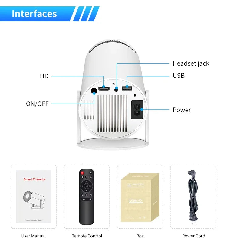 Hy300 Full Hd Android Taşınabilir Mini Projeksiyon Cihazı