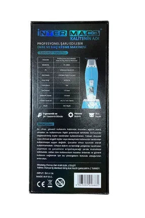 İnter Mac3 İnter Mac3 Profesyonel Şarj Edilebilir Ense Ve Saç Kesme Makinesi