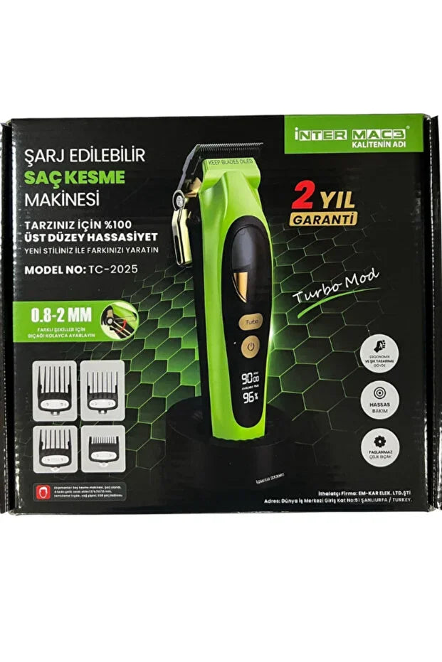 Inter Mac3 Tc-2025 Profesyonel Saç Kesme Makinesi
