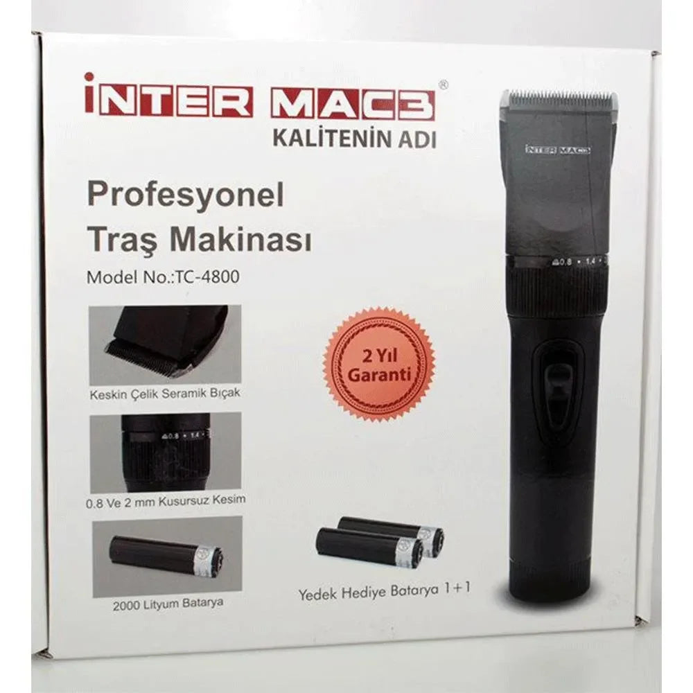 Inter Mac3 Tc-4800 Yedek Bataryalı Profesyonel Saç Sakal Tıraş Makinesi