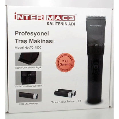 Inter Mac3 Tc-4800 Yedek Bataryalı Profesyonel Saç Sakal Tıraş Makinesi