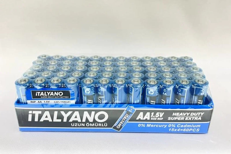 Italyano 1.5v Aa Kalem Pil 15x4 'lü 60 Adet