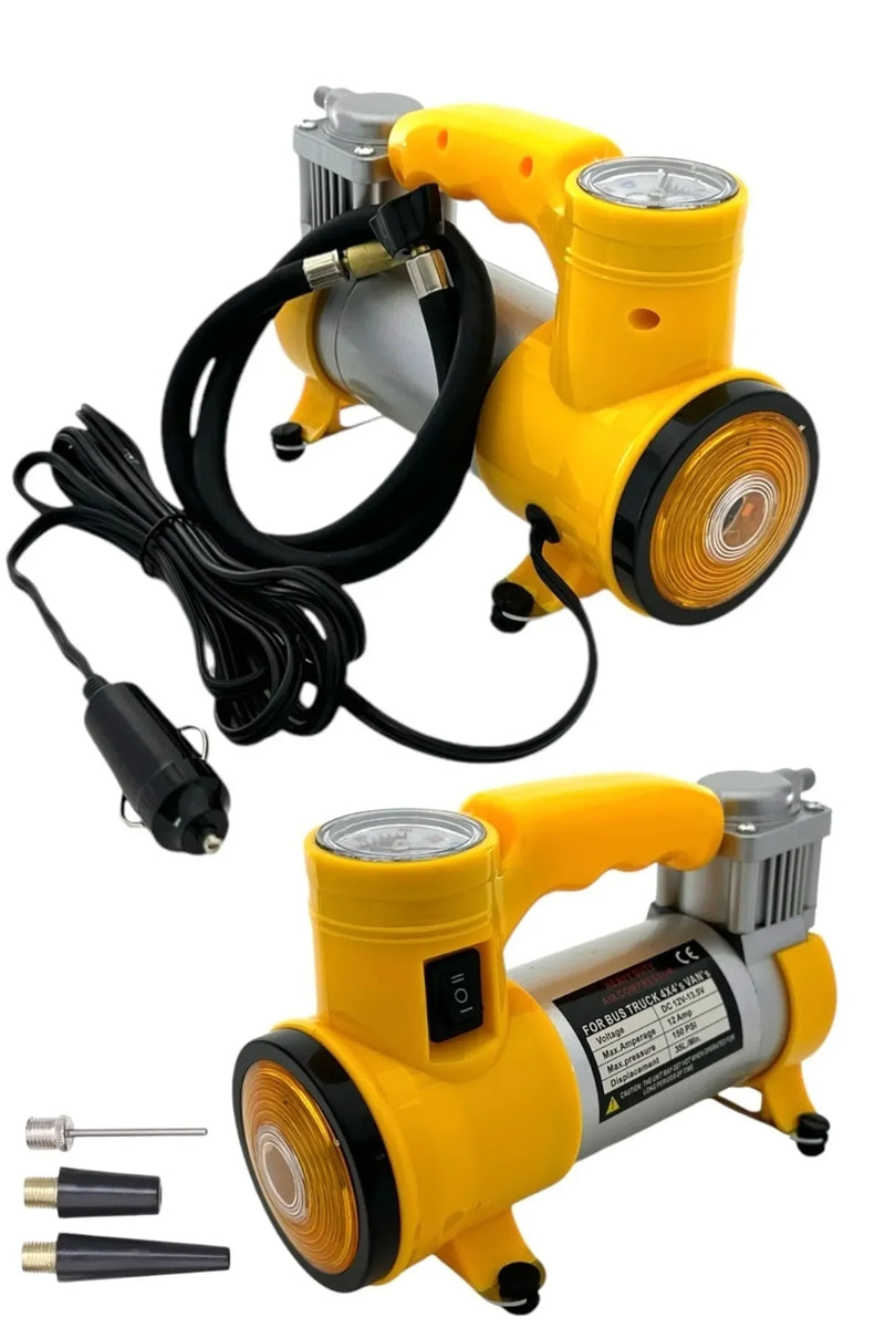 Italyano Elektrikli Araba Lastik Şişirme / 150 Psı - 12v / Taşınabilir Metal Hava Kompresörü