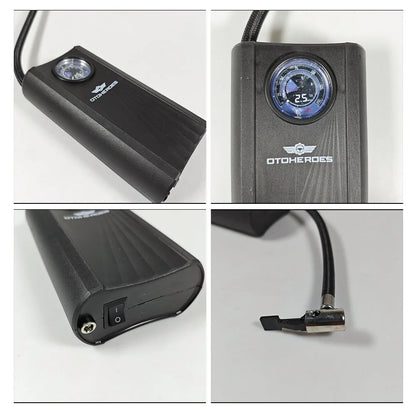 Kablolu Lastik Şişirme Cihazı Elektrikli Lastik Pompası 120w Kablolu Versiyon - Sck619-1 - Siyah