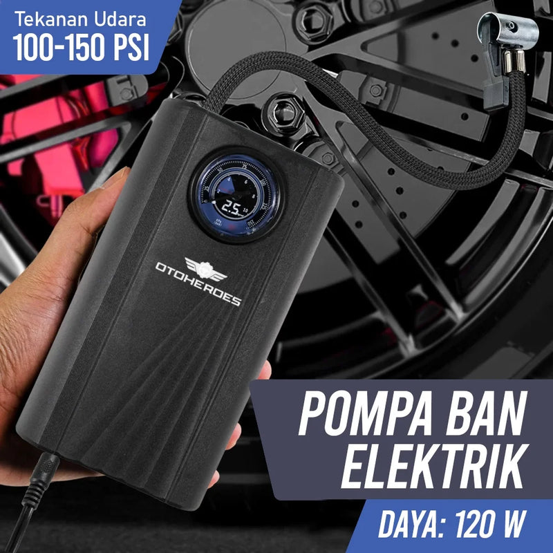Kablolu Lastik Şişirme Cihazı Elektrikli Lastik Pompası 120w Kablolu Versiyon - Sck619-1 - Siyah