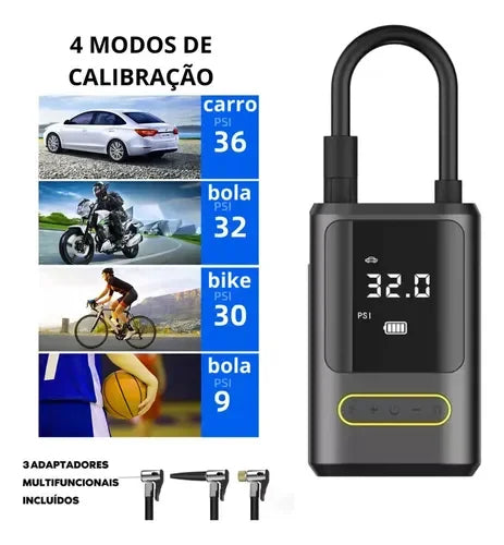 Kablosuz Oto Araç Mini 4000mah 150 Psı Işıklı Oto Hava Kompresörü Ka-760