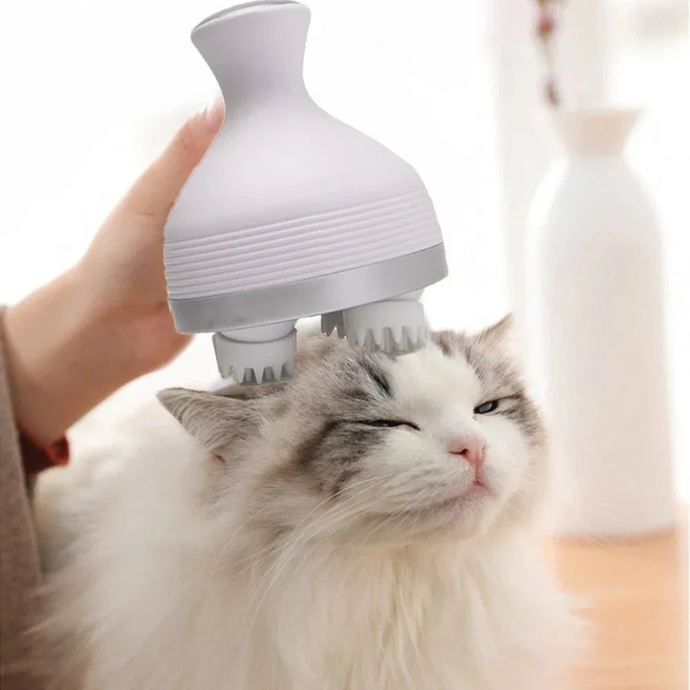 Kedi Otomatik Masaj Cihazı Kedi Ve Köpek 3d Kafa Masajı Evcil