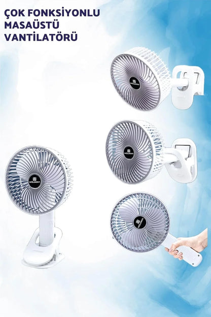 Klipsli Vantilatör & Taşınabilir Fan Şarjlı Fan Bs-5003
