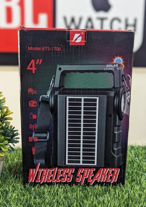 Kts-1706 Taşınabilir Güneş Enerjili Fenerli Bluetooth Hoparlör