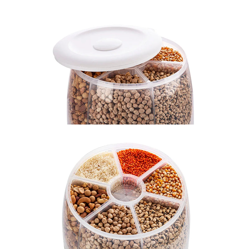 Kuru Gıda Ve Bakliyat 6'lı Erzak Saklama Kabı 6 Kg