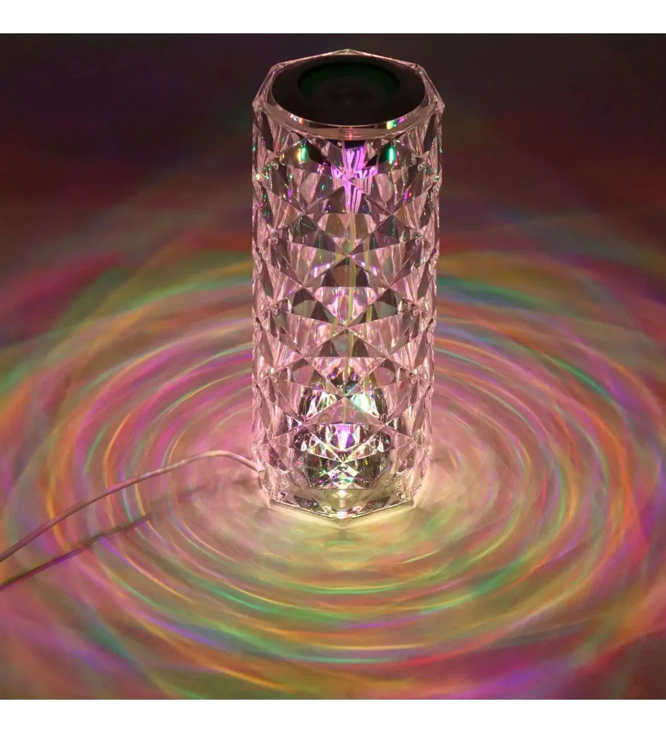 Kristal Masa Lamba Led Bluetooth Hoparlör Uzaktan Kumandalı