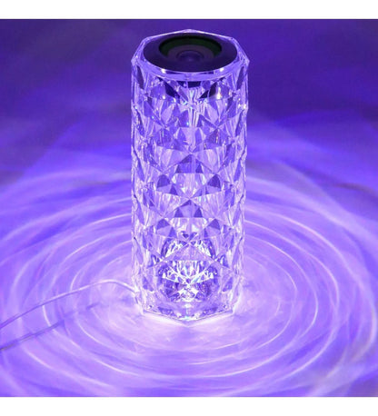 Kristal Masa Lamba Led Bluetooth Hoparlör Uzaktan Kumandalı