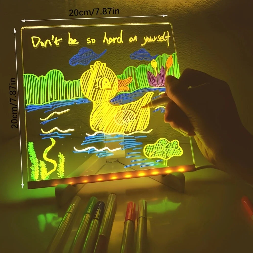 Led Işıklı Çizim Tahtası (20x20cm)