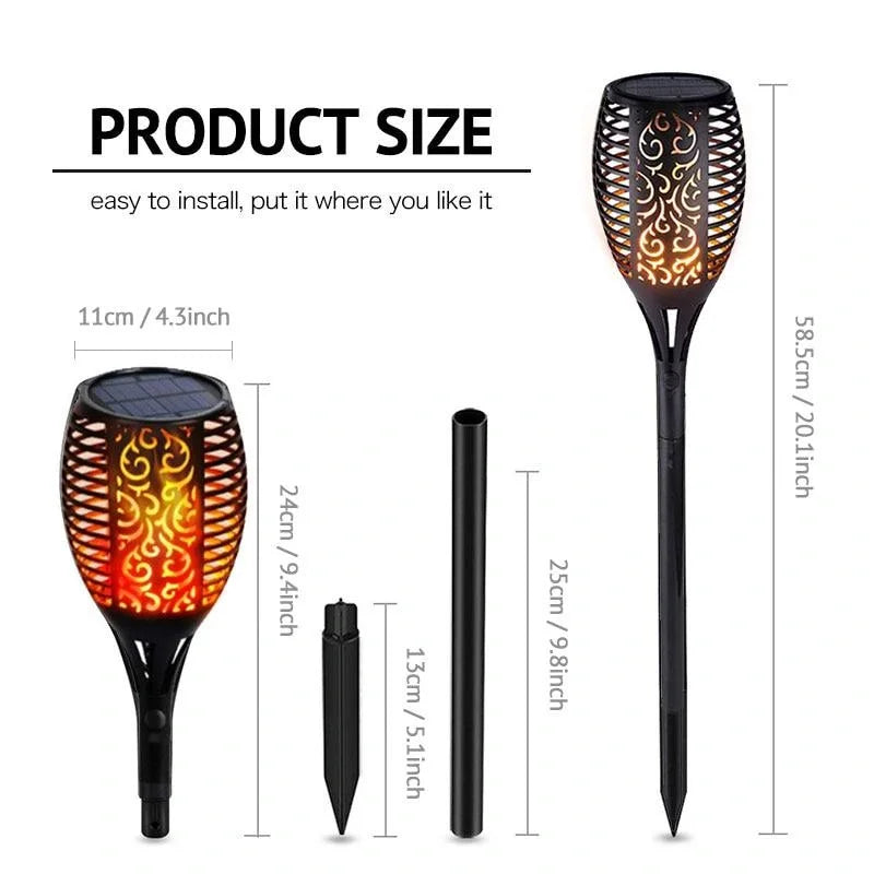 Ledon 12 Ledli Alevli Solar Bahçe Aydınlatma Ld-7002