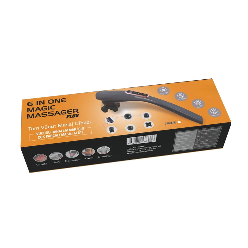 Magic Massager Plus Jy-2024b Masaj Aleti Boyun Sırt Bacak Kol Karın Bel 6 Başlıklı