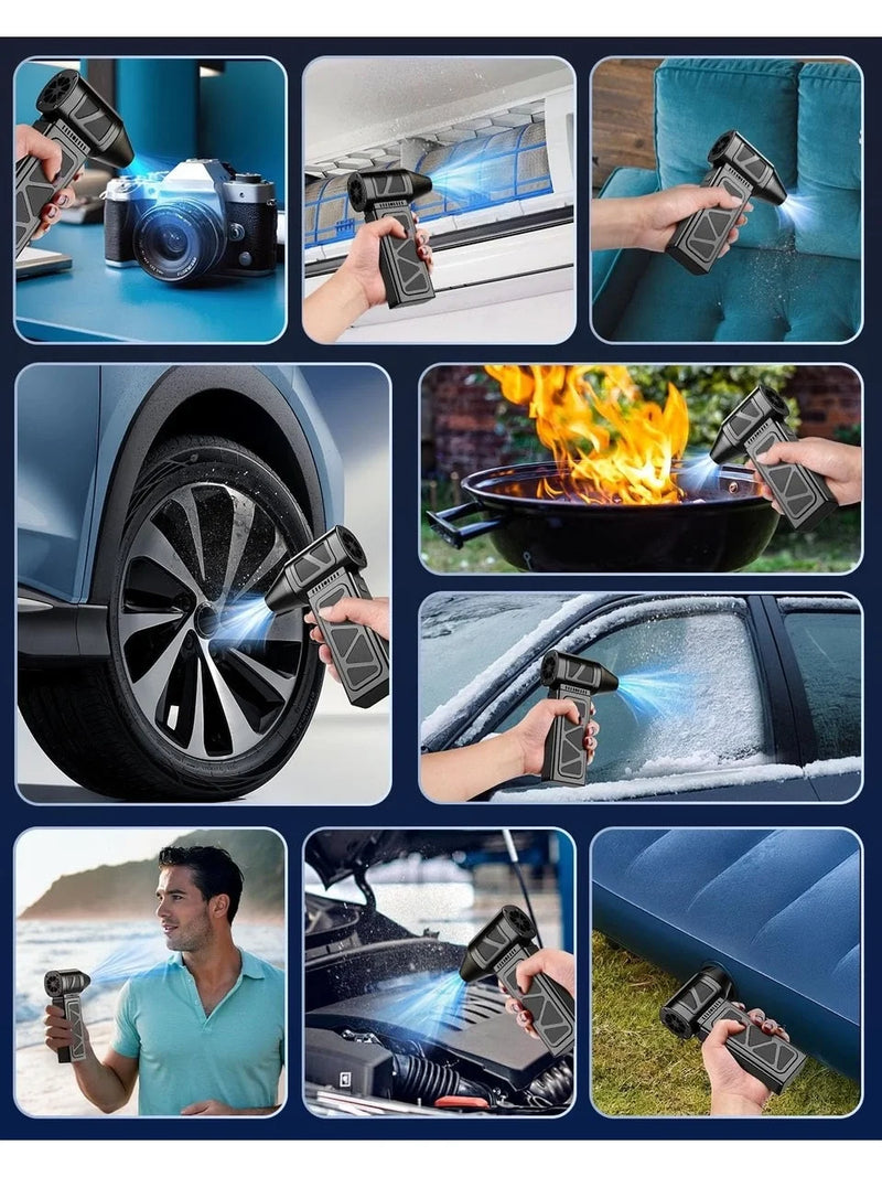 Mega Turbo Üfleyici Elektrikli Şiddetli Fan Hava Kompresör 130.000rpm Mangal Barbekü Fanı
