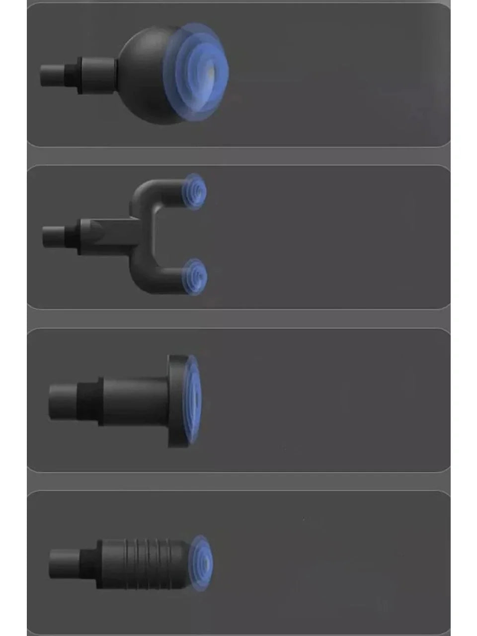 Mini Fascial Gun Profesyonel Şarjlı Masaj Aleti 4 Başlıklı Kh-800
