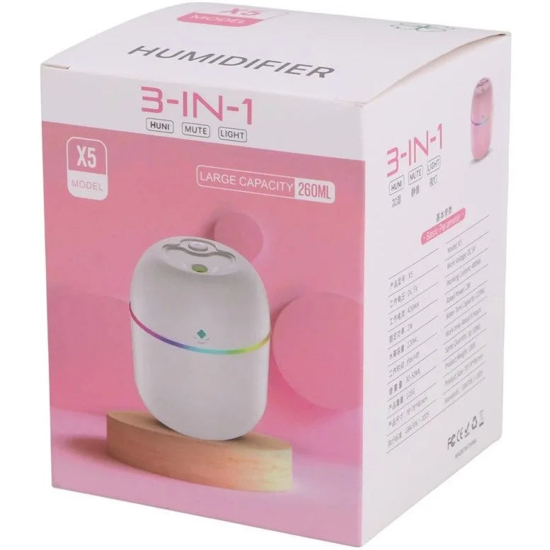 Mini Hava Nemlendirici 3in1 H2o Humidifier220ml