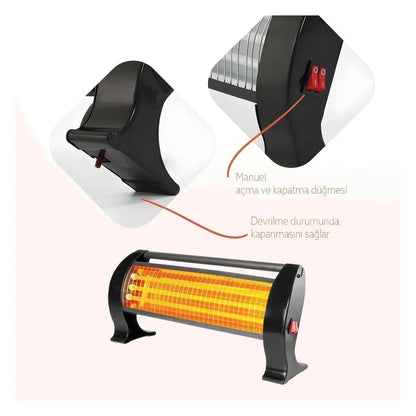 Minisan Mini Elektrikli Isıtıcı Ayak Isıtıcı Sobası 1200w