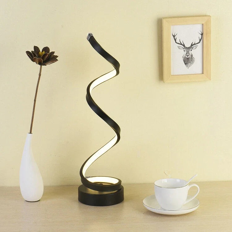 Modern Spiral Led Masa Lambası