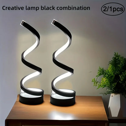 Modern Spiral Led Masa Lambası