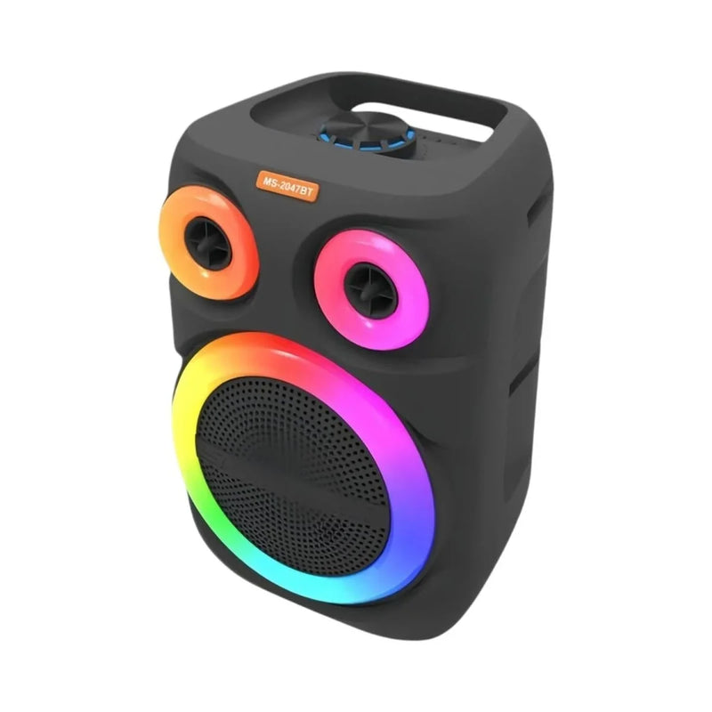 MS Bluetooth ve USB Girişli 8 inch Şarjlı Işıklı Müzik Sistemi MS-2047 BT