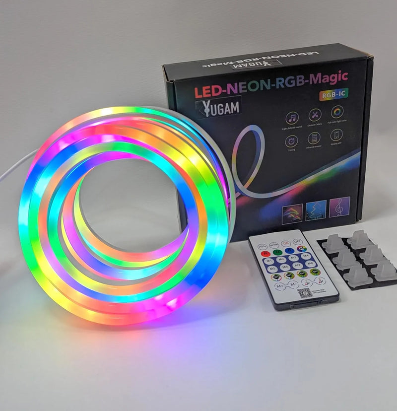 Neon Led Esnek Aydınlatma - Rgb Magıc Smart - 5 Metre Paket Ip67 - Uzaktan Kumanda + Uygulama
