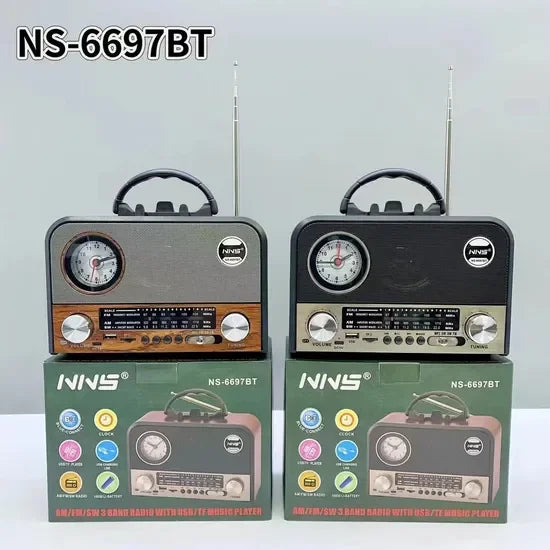 Nns Ns-6697bt Taşınabilir Bluetooth Nostaljik Radyo
