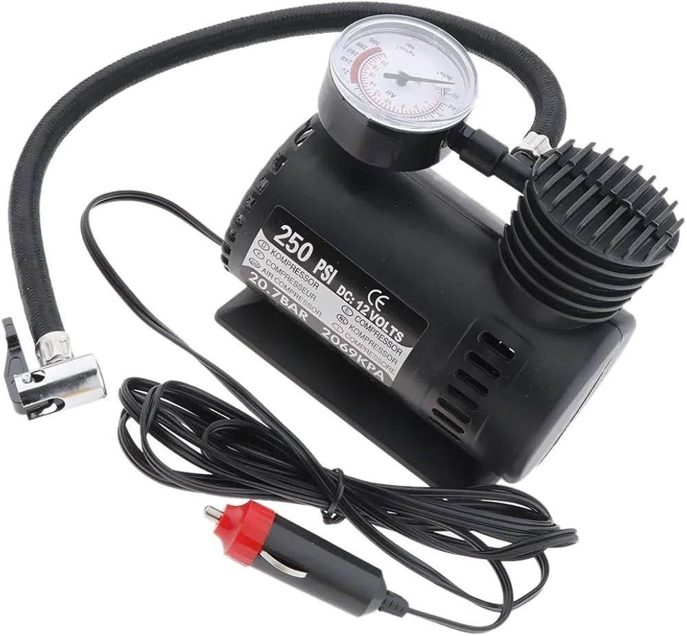 Oto Araç Mini Kompresör Hava Kompresörü 12 V 250 Psı Araba Hava Pompası Lastik Şişirici Taşınabilir