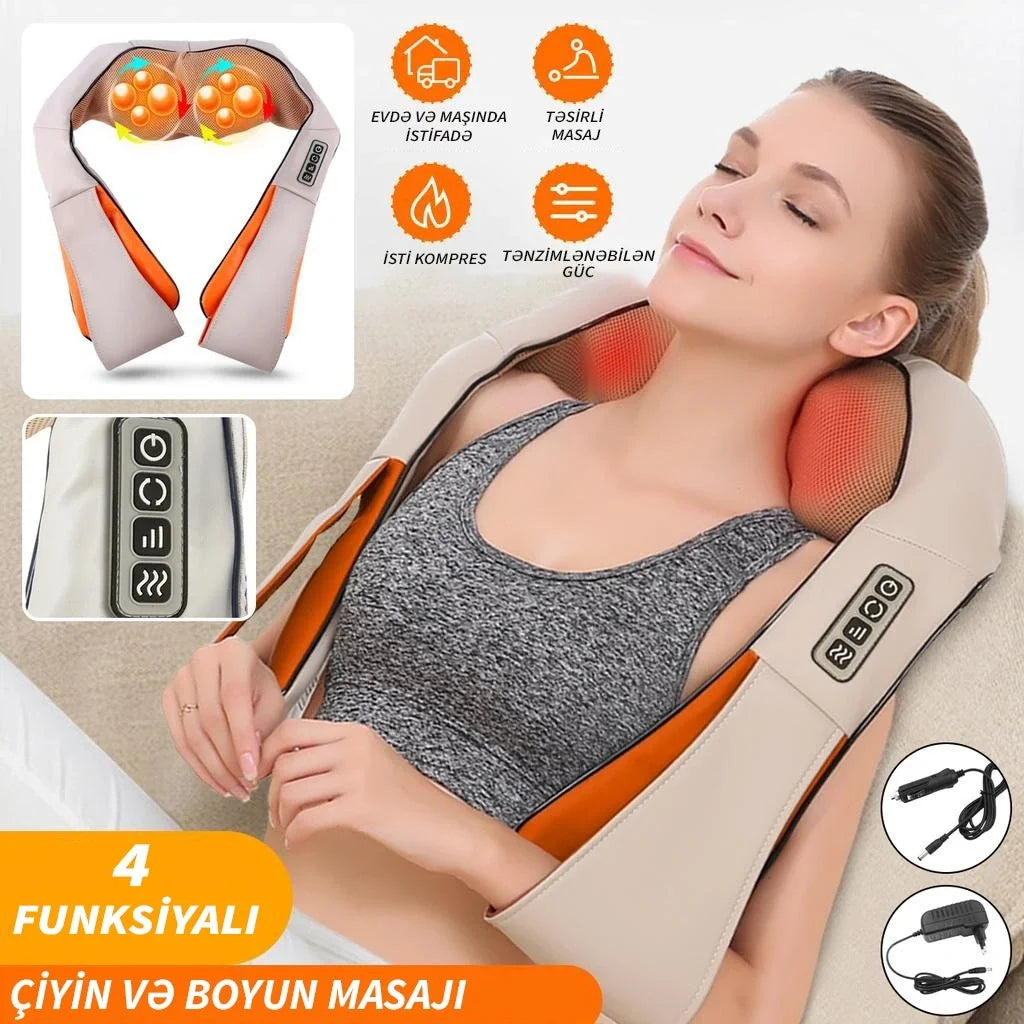 Ovmalı Ve Isıtmalı Boyun Masaj Aleti