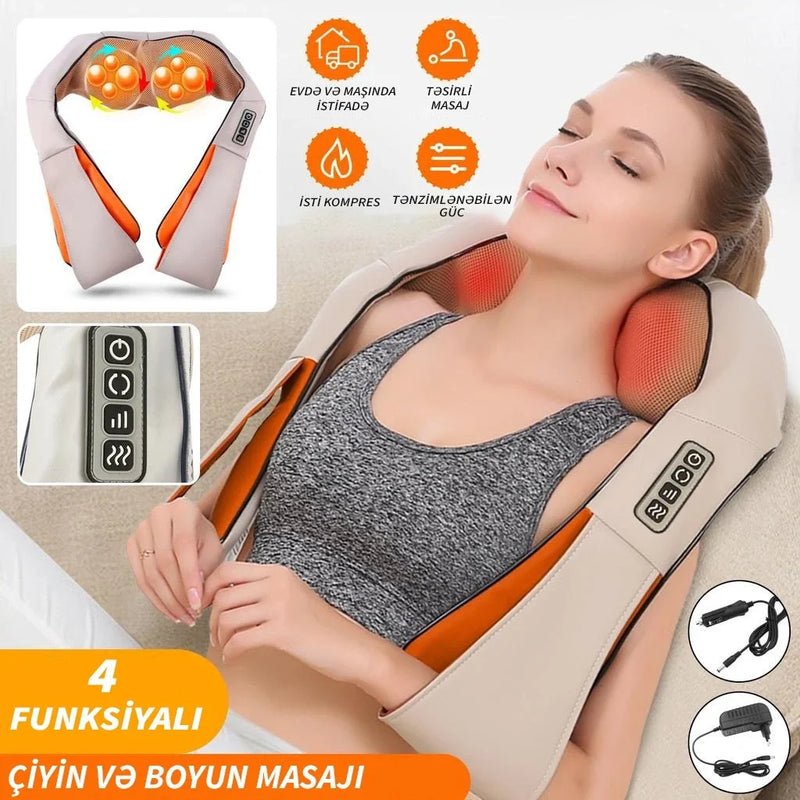 Ovmalı Ve Isıtmalı Boyun Masaj Aleti