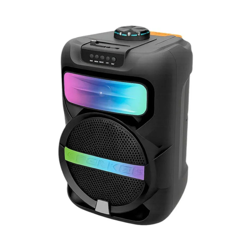 Platoon Pl-4361 Bt Usb Sd Aux 8 İnç Mikrofonlu Anfi Yüksek Ses Taşınabilir Rgb Işıklı Hoparlör