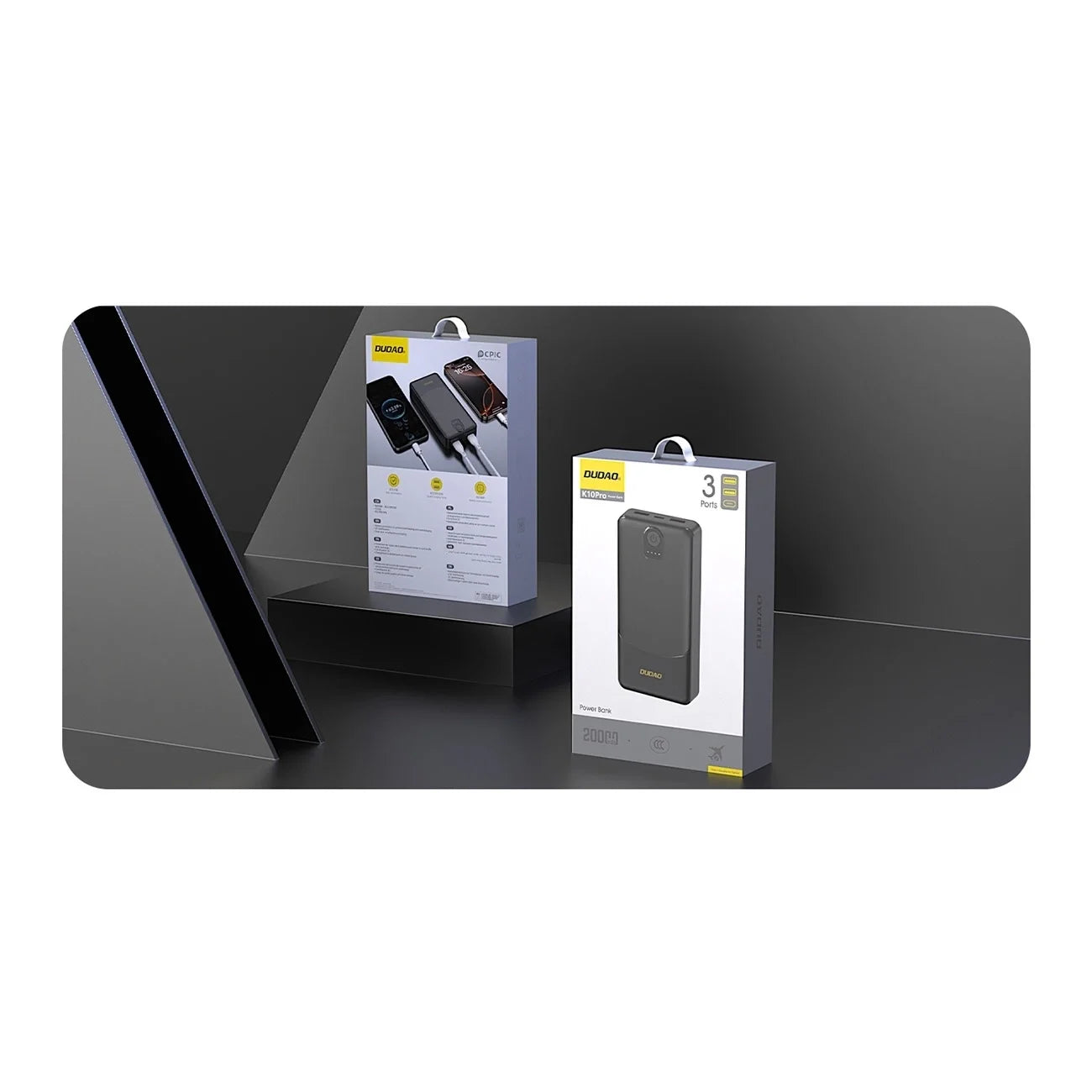 Powerbank Dudao K10pro 2.4a 20000mah 2 X Usb-a - Siyah
