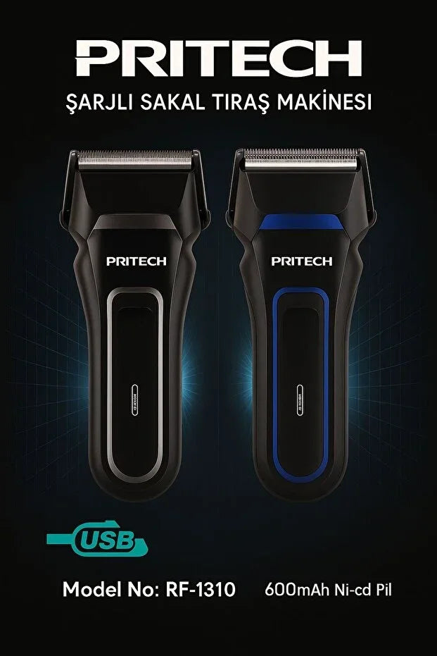 Pritech Şarjlı Sakal Tıraş Makinesi Seyahat Rf-1310