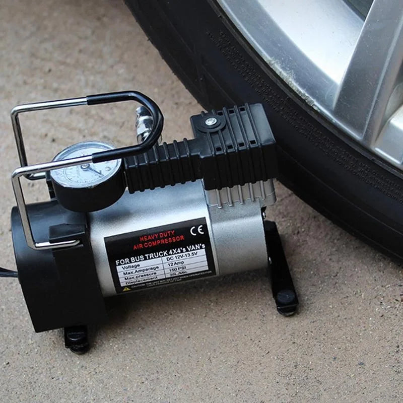 Profesyonel Metal Oto Araç Hava Kompresörü 12v
