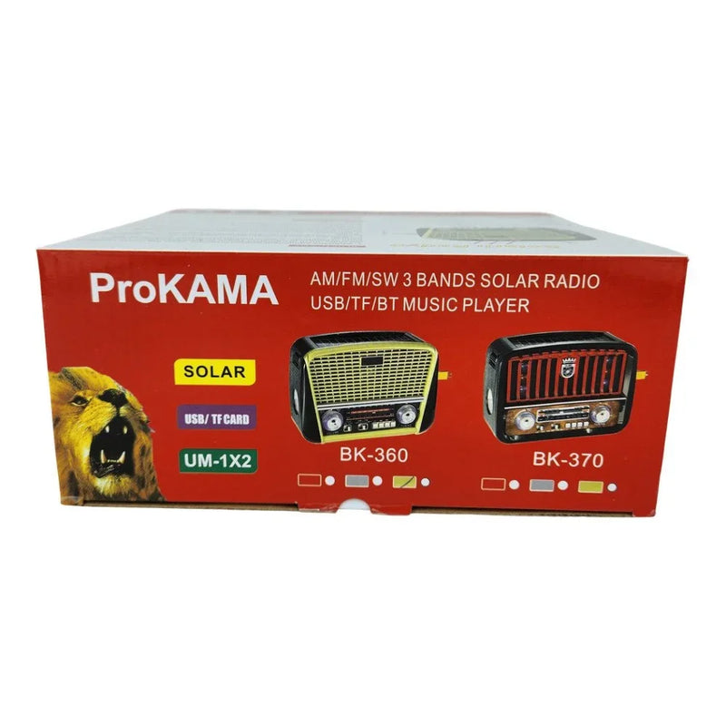 Prokama Bk-370 Nostaljik Tasarım Güneş Enerjili Radyo