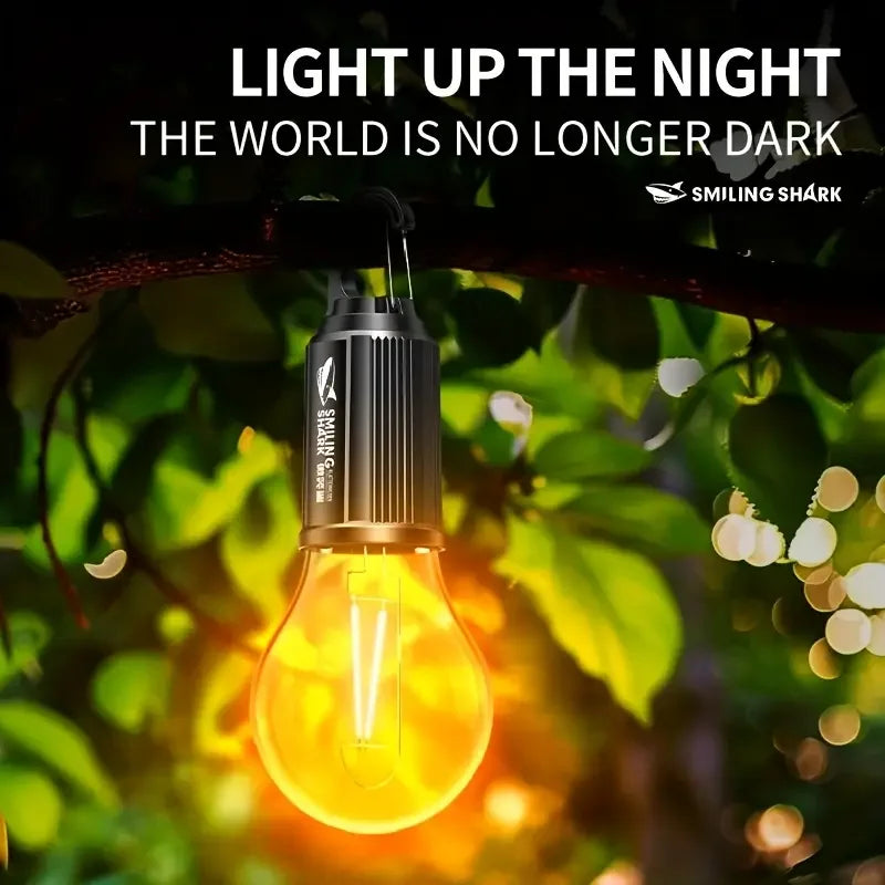 Rustik Taşınabilir Şarjlı Tasarruflu Ampul 10w Led Lamba Type-c Şarj Askılı Asma Aydınlatma