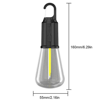 Rustik Taşınabilir Şarjlı Tasarruflu Ampul 10w Led Lamba Type-c Şarj Askılı Asma Aydınlatma T020