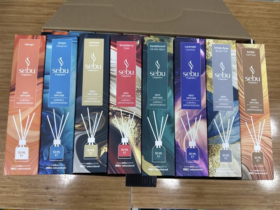 Sebu Bambu Çubuklu Oda Kokusu 50 Ml 8 Çeşit Stand