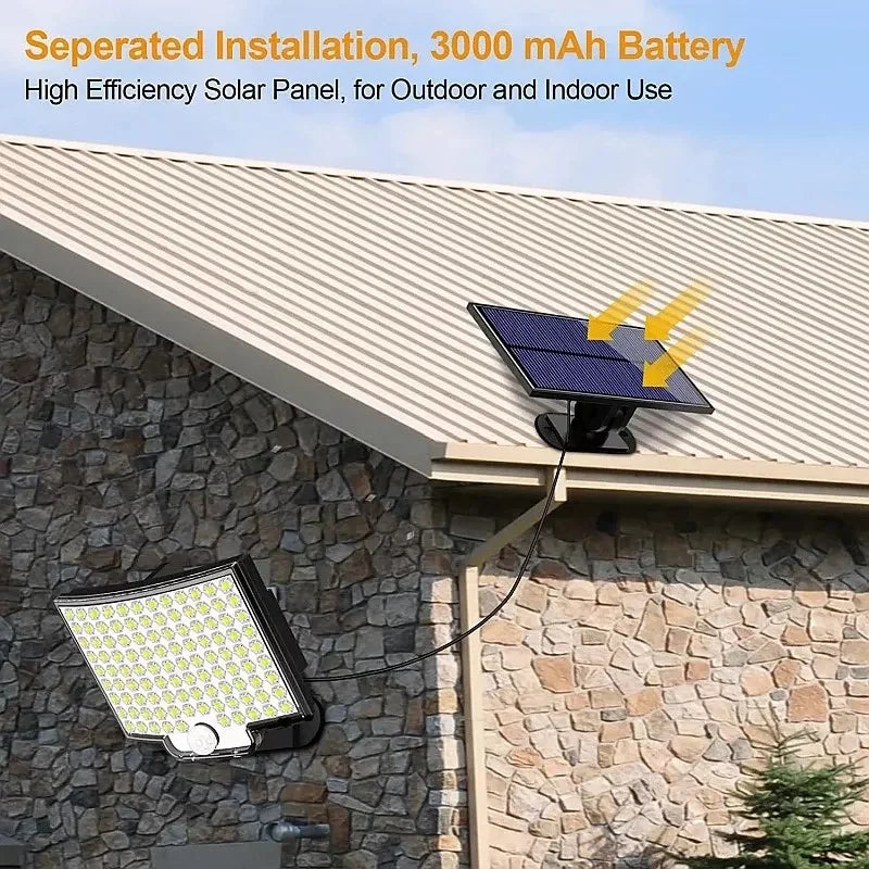 Solar Bahçe Aydınlatma Lambası 108 Led Lf-2501b